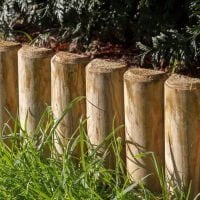 Timber log edging