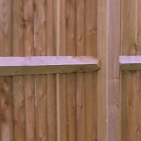 Feather edge and arris rail fencing