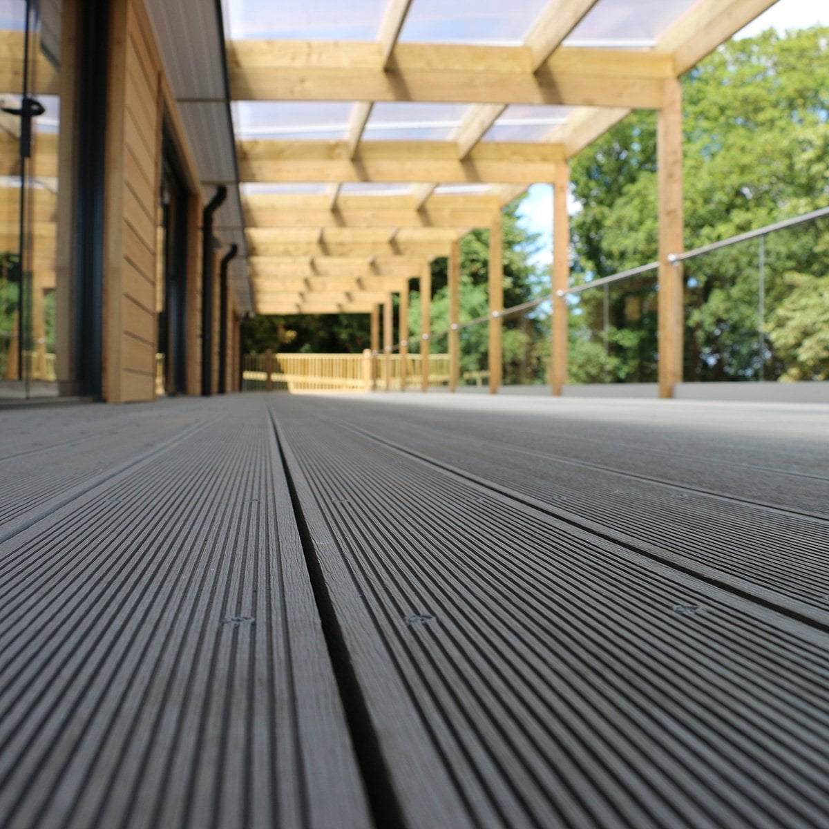Composite Decking Coffee Saige composite decking in Coffee