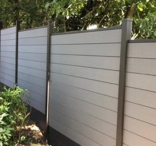 Composite fencing from SAiGE, supplied by Kebur garden materials.