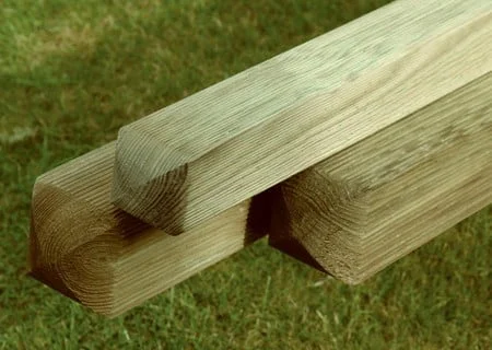 KDM Planed & Ribbed Pine Posts