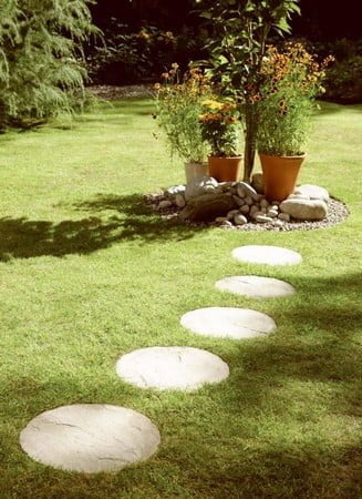 Bradstone Round Stepping Stones Kebur, Round Cement Garden Stepping Stone