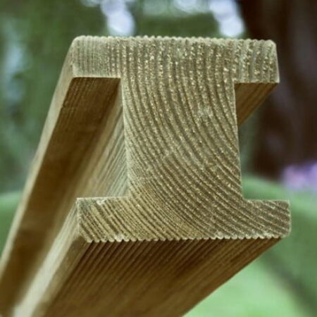 KDM Planed & Ribbed Pine H Post