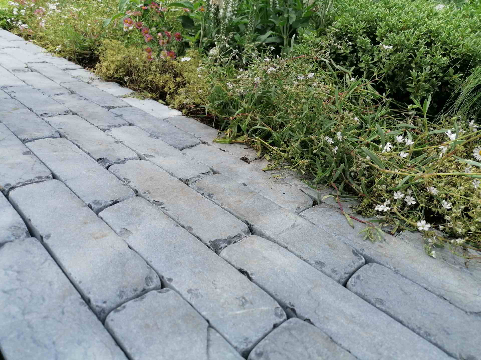 Asian Blue Tumbled Limestone setts Asian Blue Tumbled Limestone setts