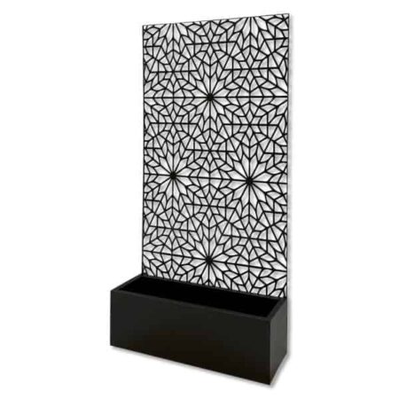 Black Planter with Ria Screen