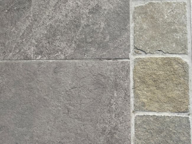Stoneheart Porcelain with Antique Limestone setts