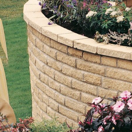 Bradstone Pitched Walling & Textured Coping (Buff or Grey)