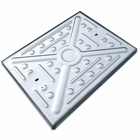 Steel Pressed 10 tonne Manhole Cover 600x450mm
