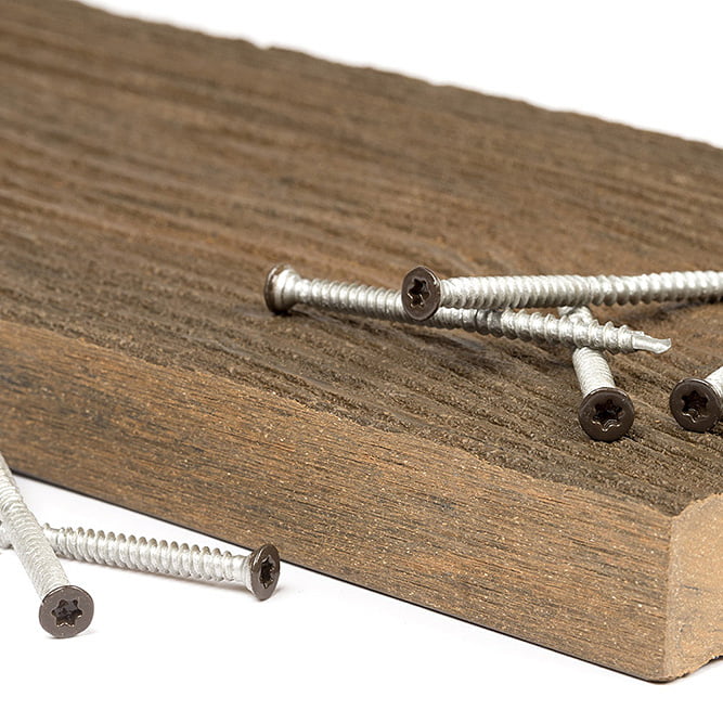 Saige Contemporary Coffee Solid Composite Decking - Image 3