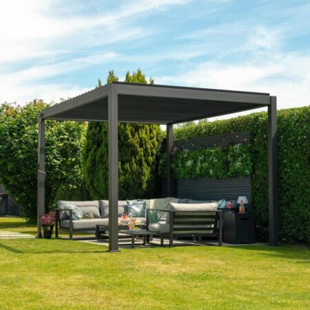 Fortis Graphite Aluminium Pergola (Free Standing)