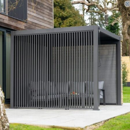 Fortis Graphite Aluminium Vertical Louvre Side Panel
