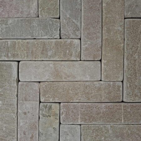 Raj Green Natural Sandstone Tumbled Setts 200 x 50mm