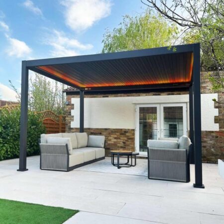 Fortis Ultimate Graphite Aluminium Pergola