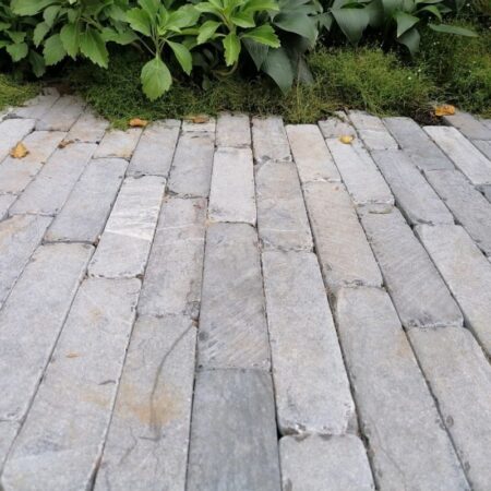 Kebur Asian Blue Tumbled Limestone Setts 200 x 50mm