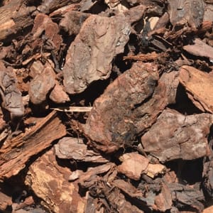 Bark, soil and compost