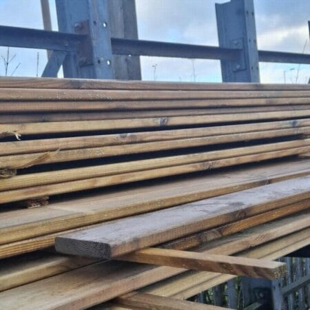 85 of 2.4m x 95 x 19mm Planed Rounded Slats/Battens To Clear
