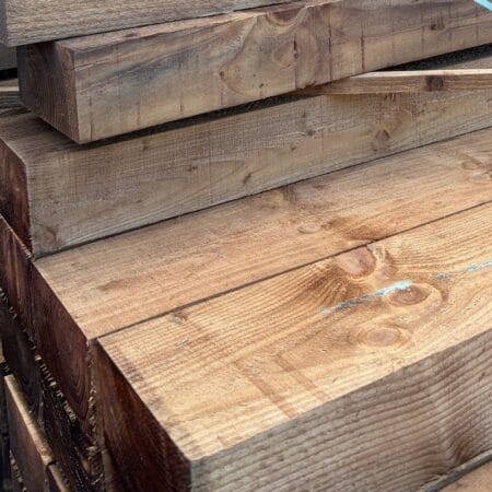 New Treated Brown Softwood Sleepers